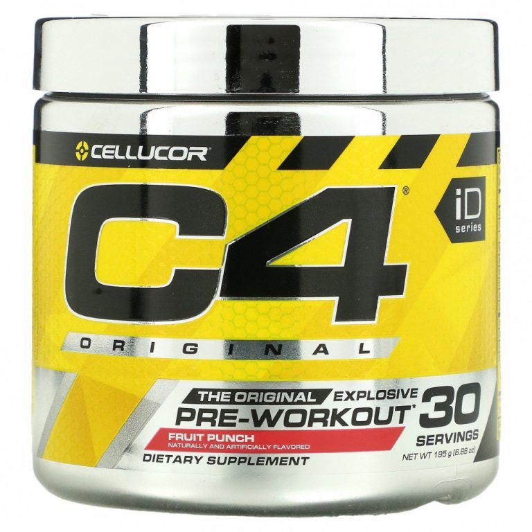 Cellucor, C4 Original Explosive, предтренировочный комплекс, фруктовый пунш, 195 г (6,88 г)