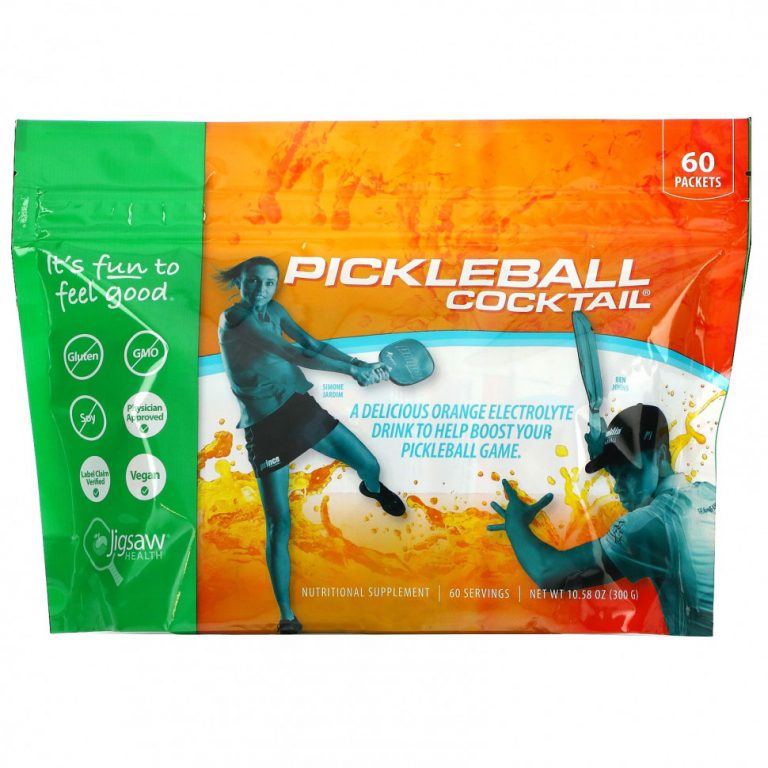 Jigsaw Health, Pickleball Cocktail, Electrolyte Drink, Orange, 60 Packets, 10.58 oz (300 g)