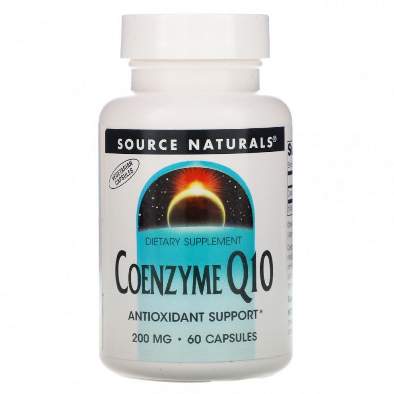 Source Naturals, коэнзим Q10, 200 мг, 60 капсул