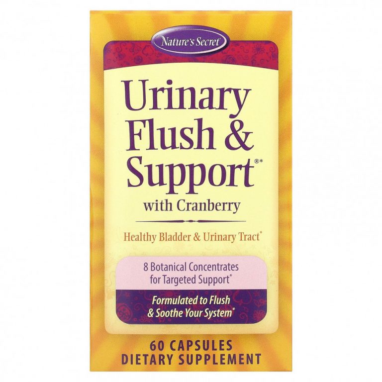 Nature’s Secret, Urinary Flush & Support, мочегонное средство с клюквой, 60 капсул