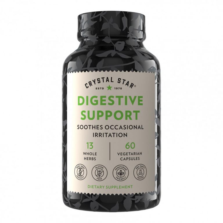 Crystal Star, Digestive Support, поддержка пищеварительной системы, 60 вегетарианских капсул