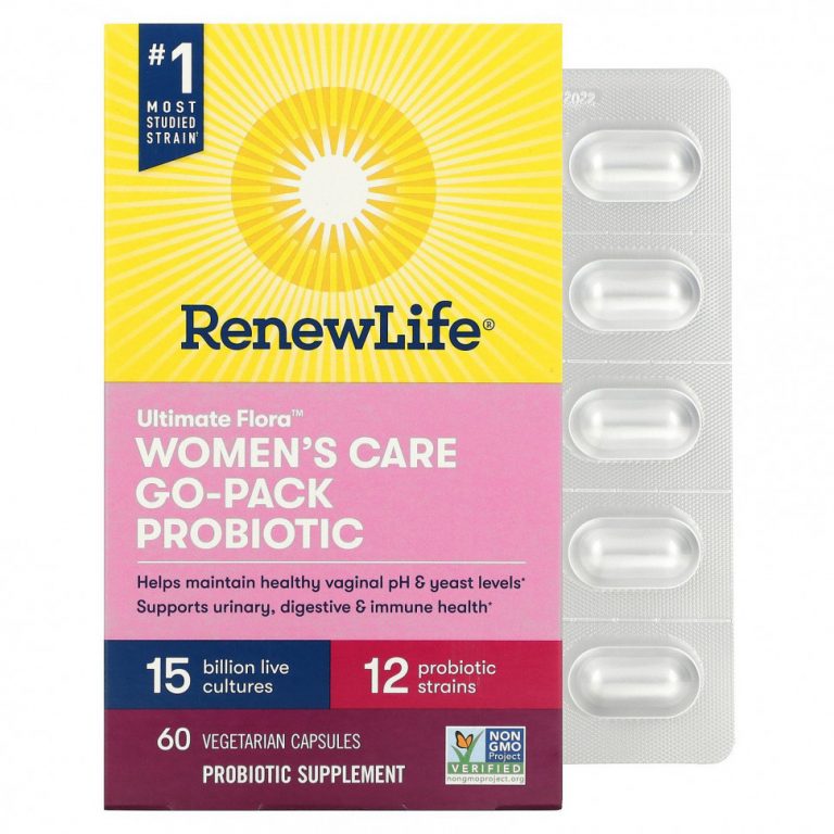 Renew Life, Ultimate Flora Probiotic, пробиотики для женщин с 15 млрд живых культур, 60 растительных капсул