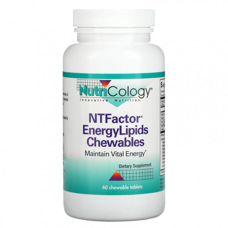 Nutricology, NTFactor EnergyLipids, жевательные таблетки, 60 жевательных таблеток