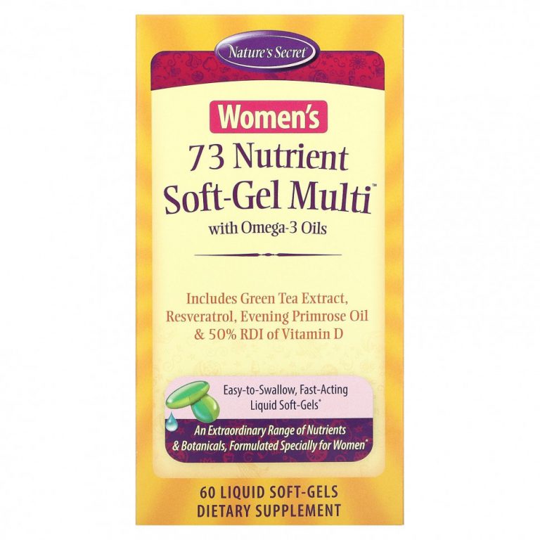 Nature’s Secret, 73 Nutrient Soft-Gel Multi, мультивитамины для женщин с маслами омега-3, 60 желатиновых капсул