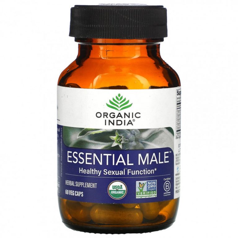 Organic India, Essential Male, для здоровой сексуальной функции, 60 растительных капсул