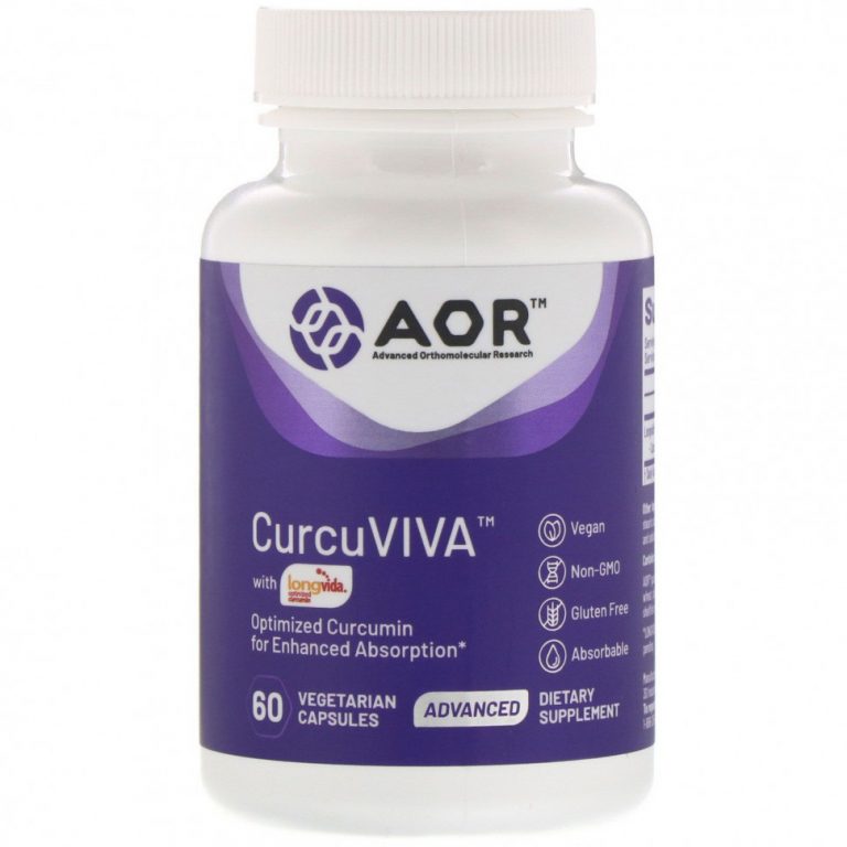 Advanced Orthomolecular Research AOR, CurcuViva, 60 вегетарианских капсул