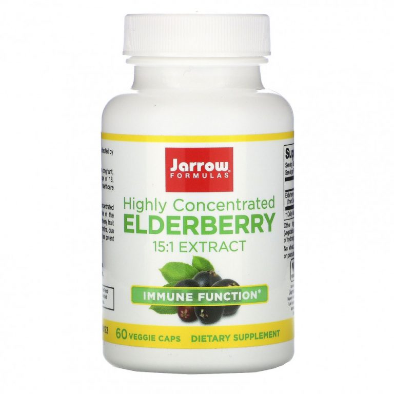 Jarrow Formulas, Elderberry Extract, Highly Concentrated, 60 Veggie Caps