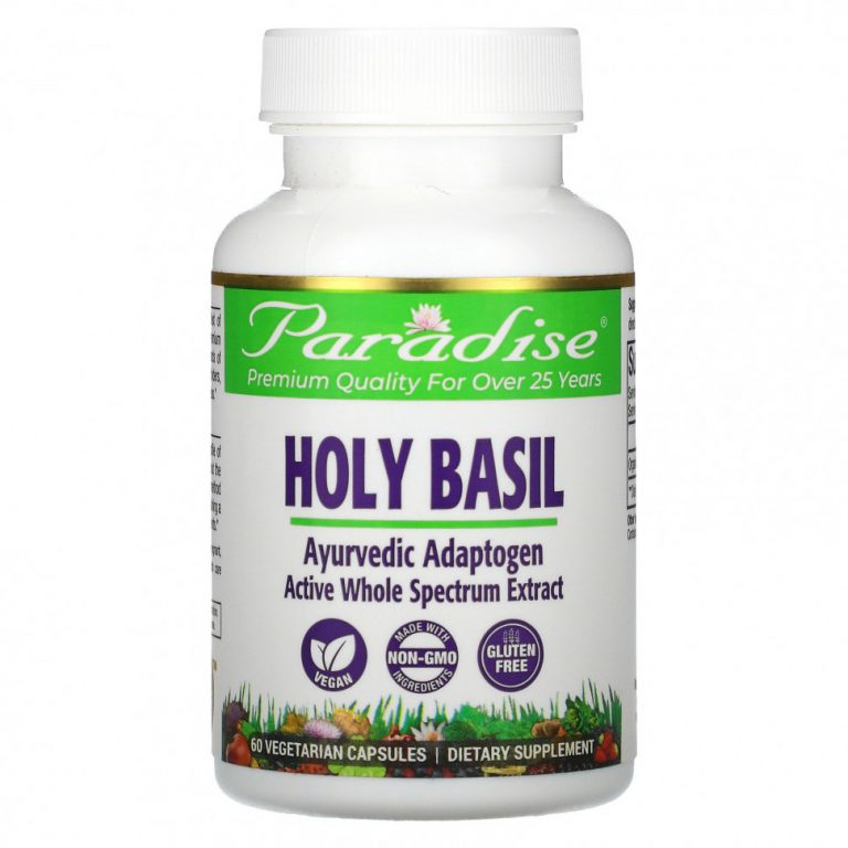 Paradise Herbs, Organics, Holy Basil, 60 Vegetarian Capsules