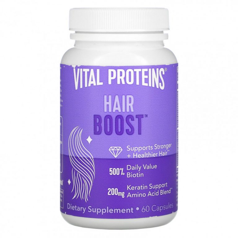 Vital Proteins, Hair Boost, средство для укрепления волос, 60 капсул