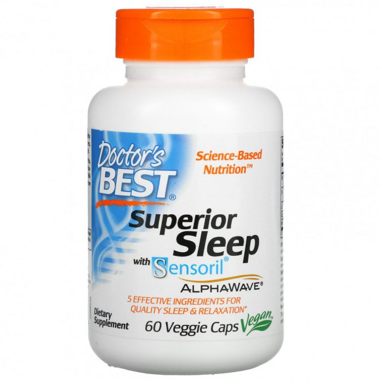 Doctor’s Best, Superior Sleep с Sensoril AlphaWave, 60 растительных капсул