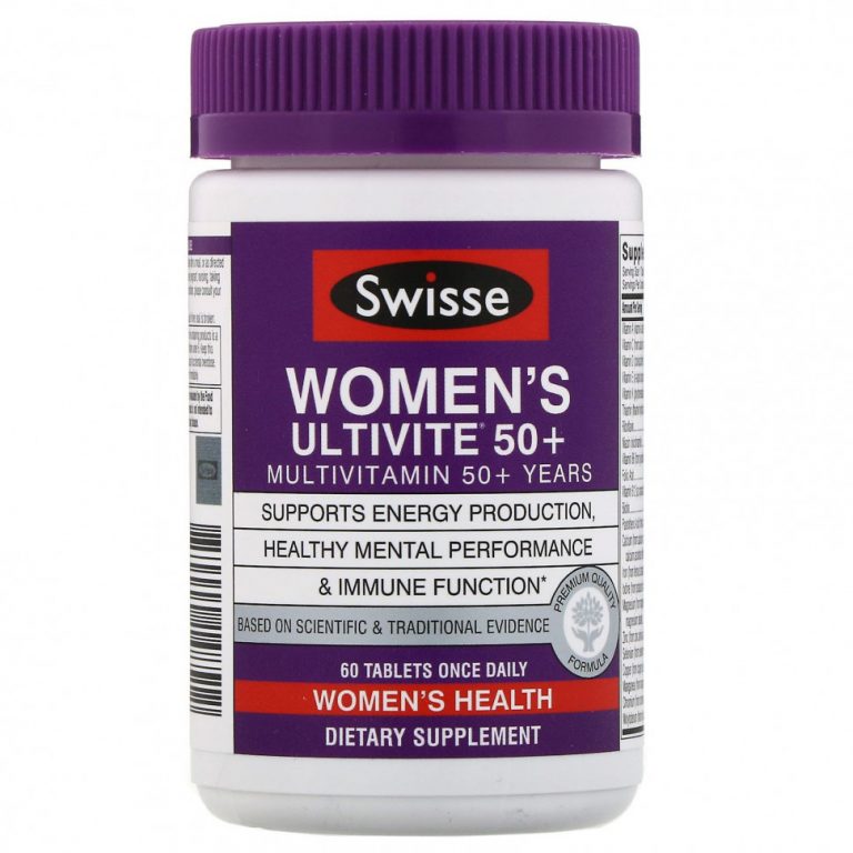 Swisse, Women’s Ultivite 50+ Multivitamin, 60 Tablets