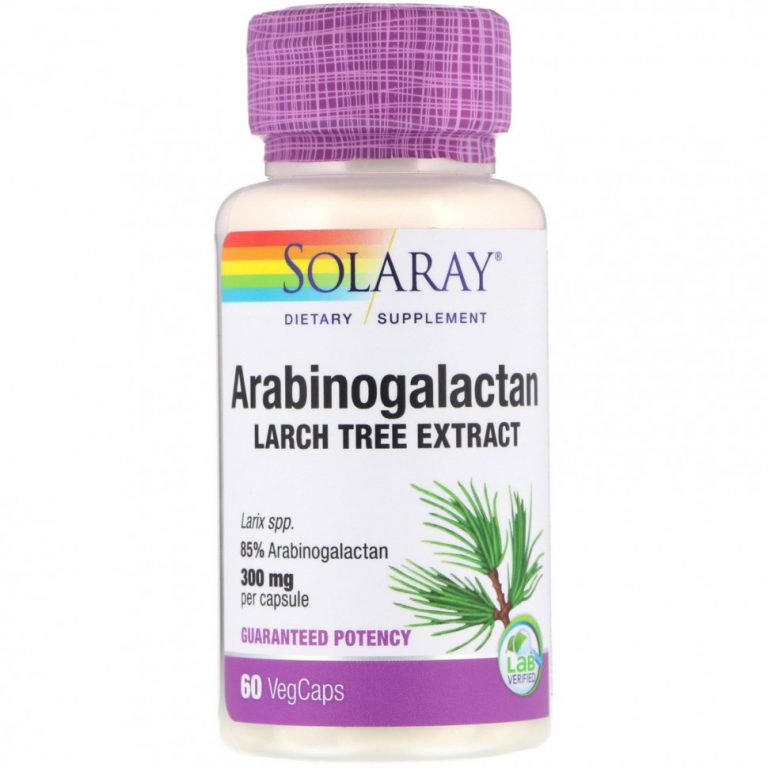 Solaray, Arabinogalactan Leaf Extract, 300 mg, 60 Vegcaps