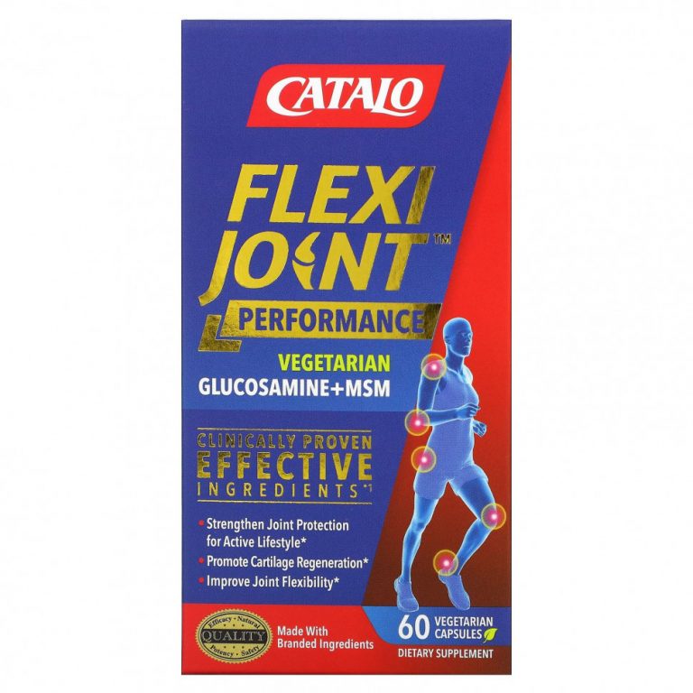 Catalo Naturals, FlexiJoint Performance, Glucosamine & OptiMSM, Joint Flexibility, 60 Vegetraian Capsules