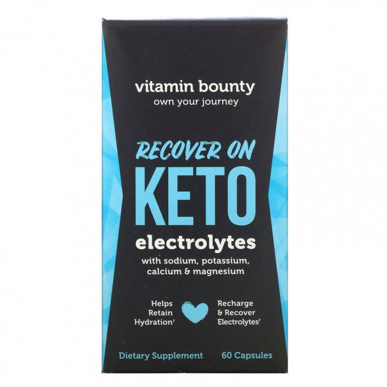 Vitamin Bounty, Recover On Keto, электролиты, 60 капсул