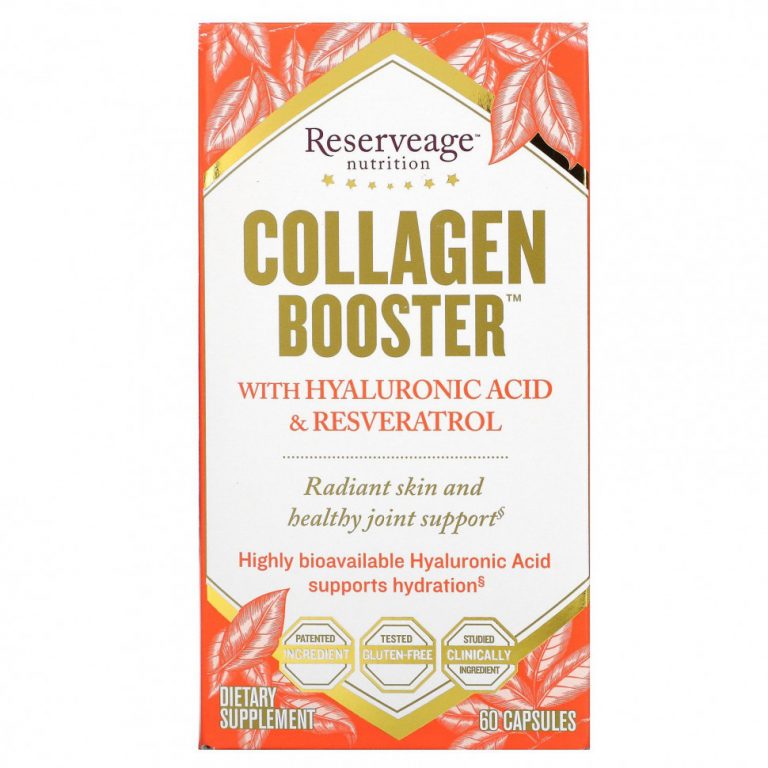 ReserveAge Nutrition, Collagen Booster с гиалуроновой кислотой и ресвератролом, 60 капсул