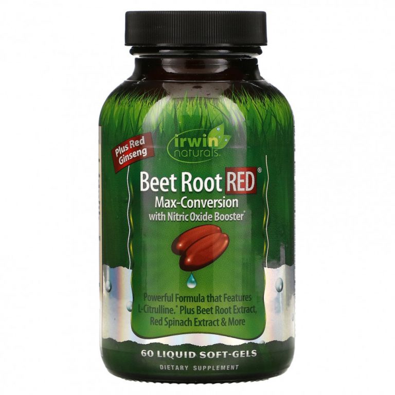 Irwin Naturals, Beet Root RED, Максимальная конверсия с ускорителем окиси азота, 60 мягких капсул с жидким наполнителем