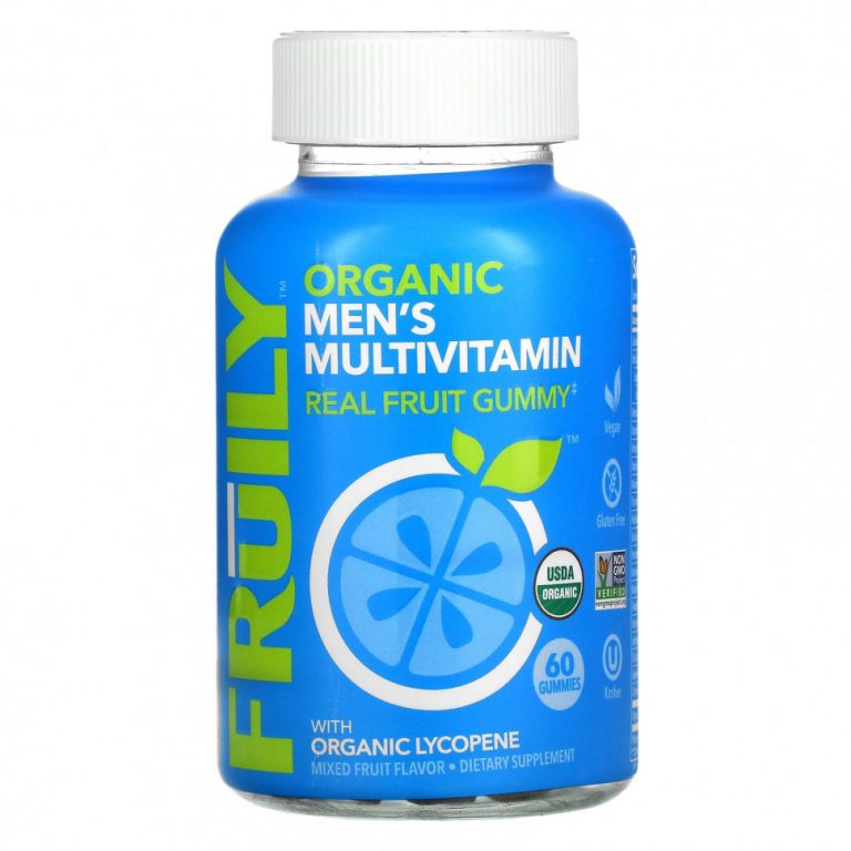 Fruily, Organic Men’s Multivitamin, With Organic Lycopene, Mixed Fruit, 60 Gummies