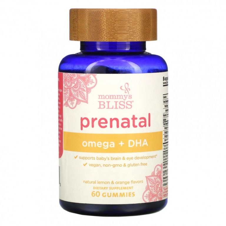 Mommy’s Bliss, Prenatal Omega + DHA, Natural Lemon & Orange , 60 Gummies