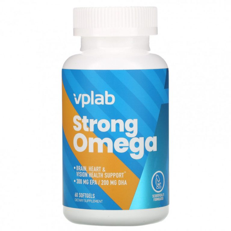 Vplab, Strong Omega, 60 мягких таблеток