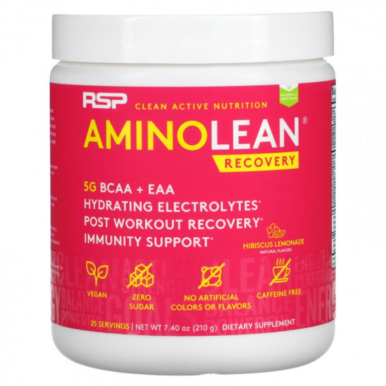 RSP Nutrition, AminoLean Recovery, лимонад из гибискуса, 210 г (7,40 унции)