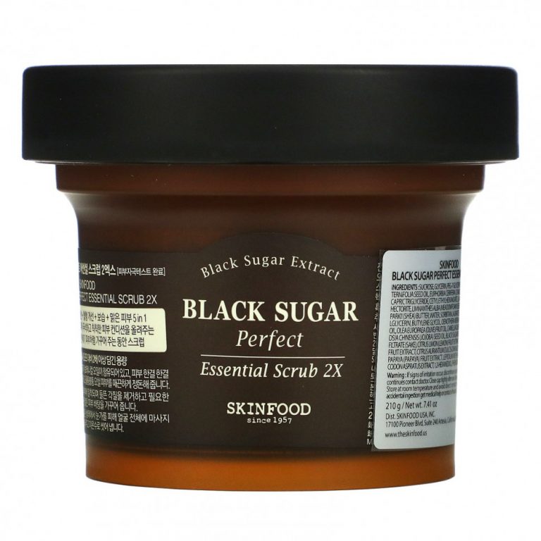 Skinfood, Black Sugar Perfect Essential Scrub 2X, 7.41 oz (210 g)