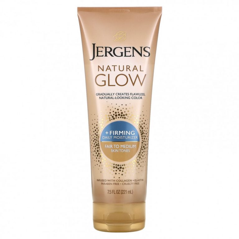 Jergens, Natural Glow, укрепляющее ежедневное увлажняющее средство, от умеренного до среднего, 221 мл (7,5 жидк. Унции)