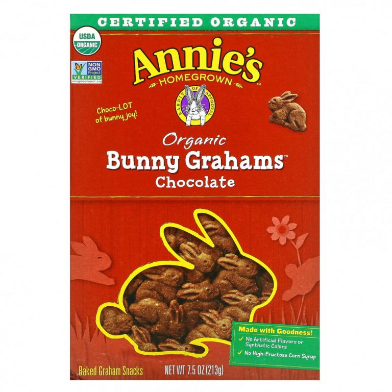 Annie’s Homegrown, Bunny Grahams, органическое шоколадное печенье, 213 г (7,5 унции)