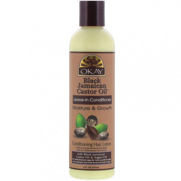 Okay Pure Naturals, Black Jamaican Castor Oil, черное ямайское касторовое масло, несмываемый кондиционер, 237 мл (8 жидк. унций)