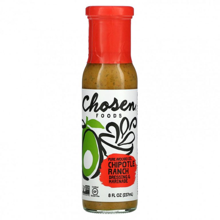 Chosen Foods, Чистое масло авокадо, заправка и маринад, Chipotle Ranch, 8 жидких унций (237 мл)