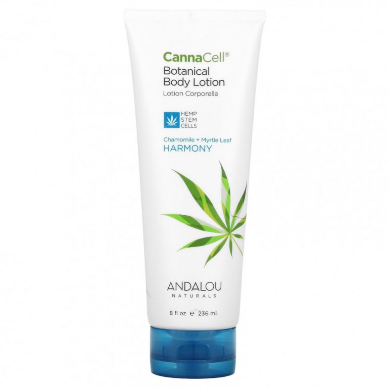 Andalou Naturals, CannaCell, растительный лосьон для тела, ромашка и листья мирта, 236 мл (8 жидк. Унций)