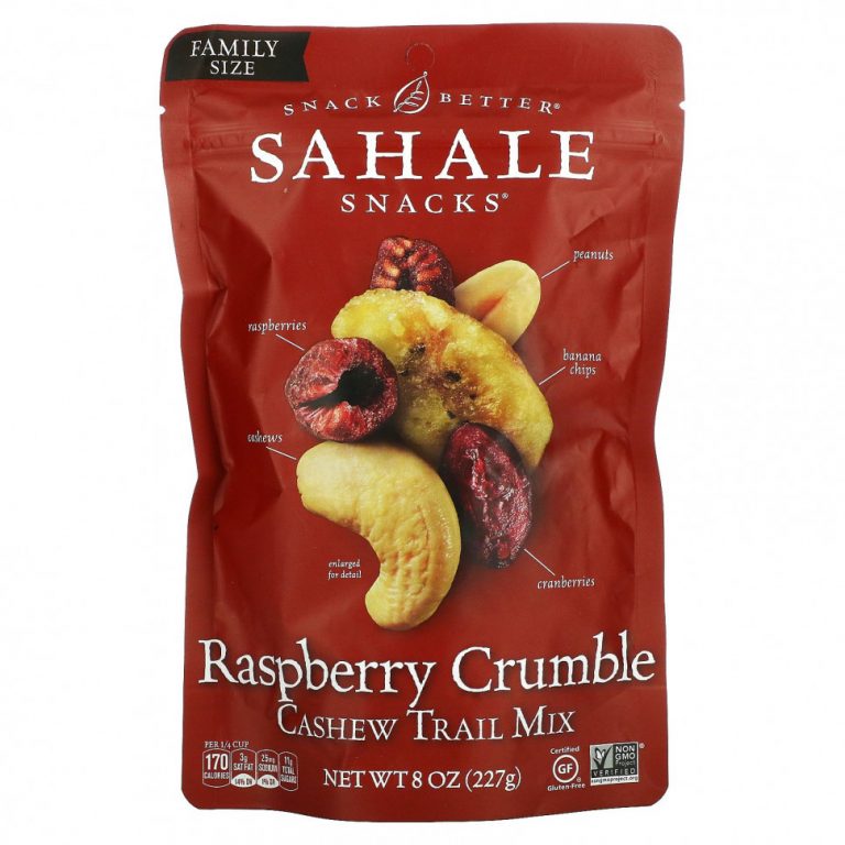 Sahale Snacks, малиновый крамбл, смесь сухофруктов, орехов и кешью, 227 г (8 унций)