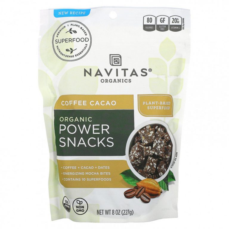 Navitas Organics, Органическая энергетическая закуска, кофе и какао, 8 унц. (227 г)