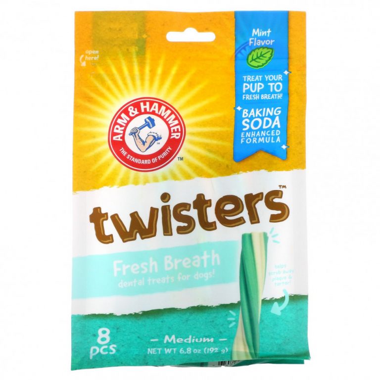 Arm & Hammer, Twister, лакомства для собак Fresh Breath, средний, с мятой, 8 шт.