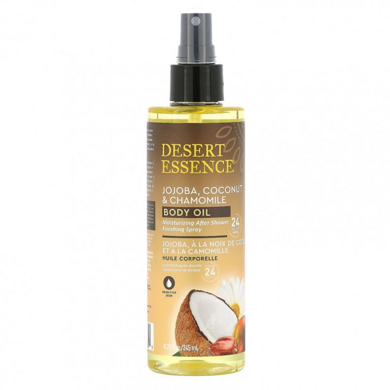 Desert Essence, Jojoba, Coconut & Chamomile Body Oil Spray, 8.28 fl oz (245 ml)