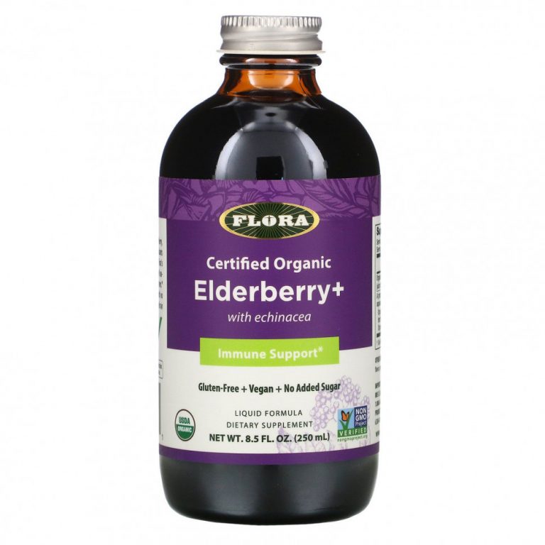 Flora, Certified Organic Elderberry +, 8.5 fl oz (250 ml)