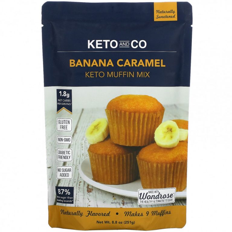 Keto and Co, Keto Muffin Mix, банановая карамель, 251 г (8,8 унции)