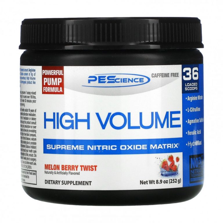 PEScience, High Volume, Supreme Nitric Oxide Matrix, дыня и ягоды, 252 г (8,9 унции)