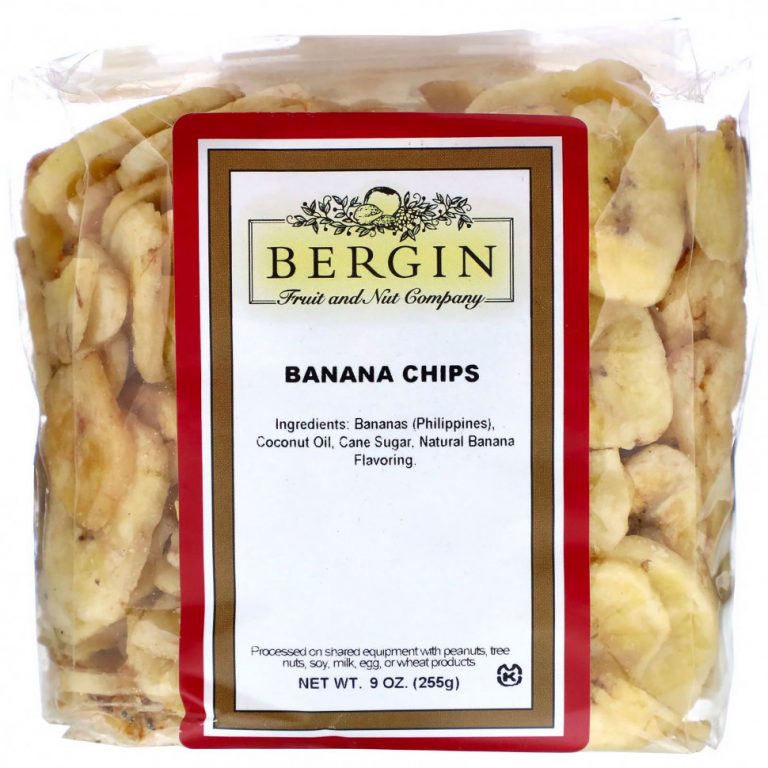 Bergin Fruit and Nut Company, банановые чипсы, 255 г (9 унций)