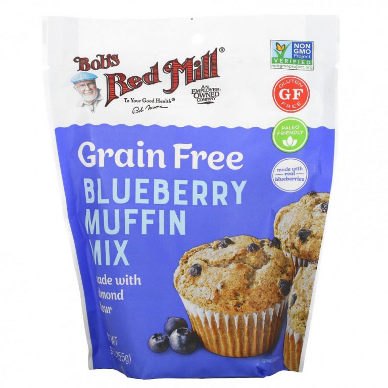 Bob’s Red Mill, Grain Free, Blueberry Muffin Mix Made With Almond Flour, 9 oz (255 g)