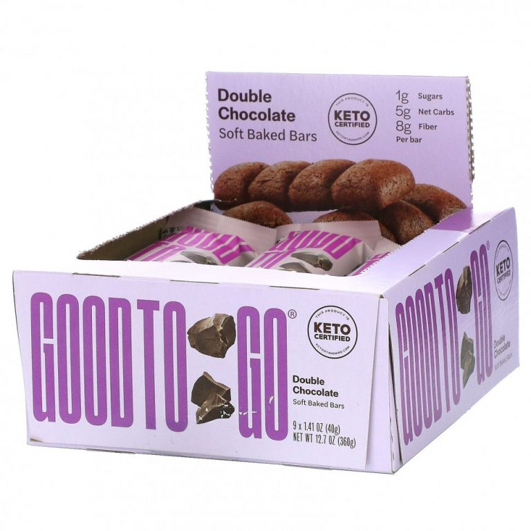 Good To Go, Soft Baked Bars, Двойной шоколад, 9 плиток по 1,41 унции (40 г) каждый