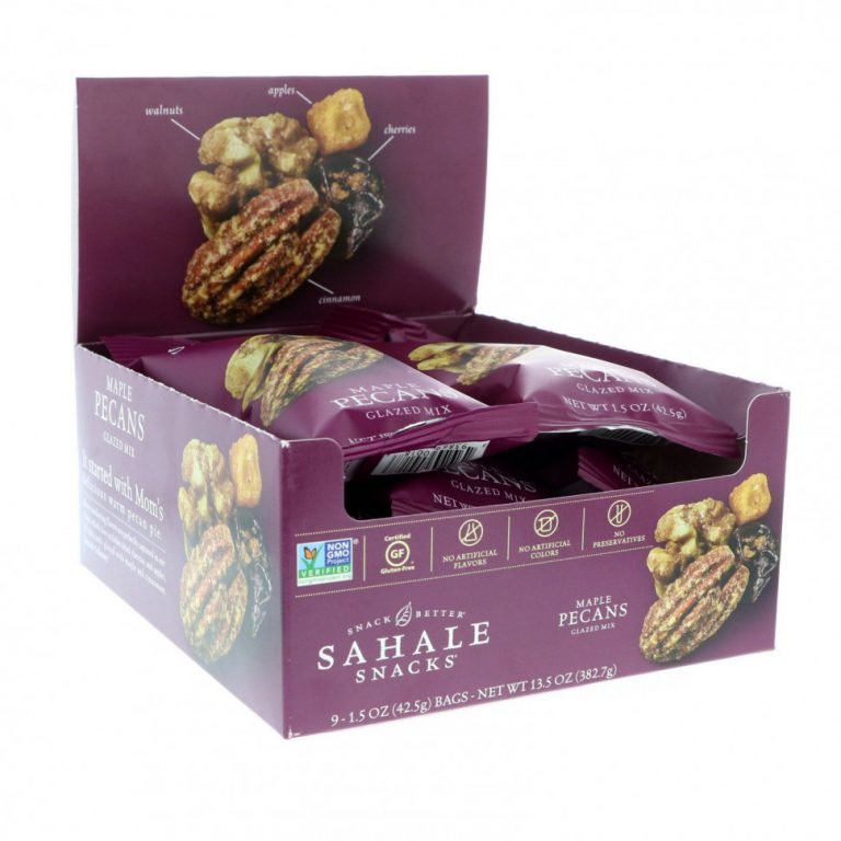 Sahale Snacks, Глазированный батончик, кленовые орехи и пекан, 9 упаковок, 1,5 унции (42,5 г)