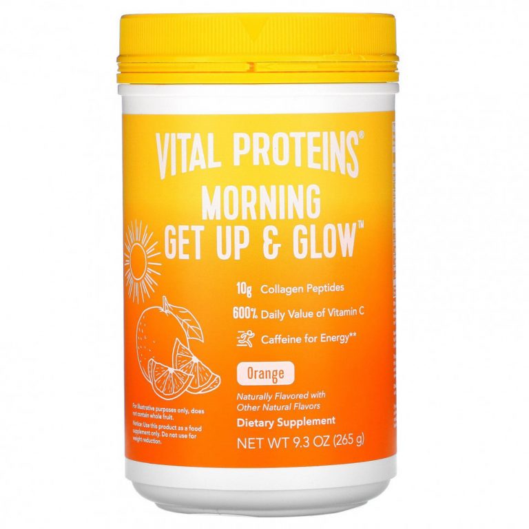 Vital Proteins, Morning Get Up & Glow, апельсин, 265 г (9,3 унции)