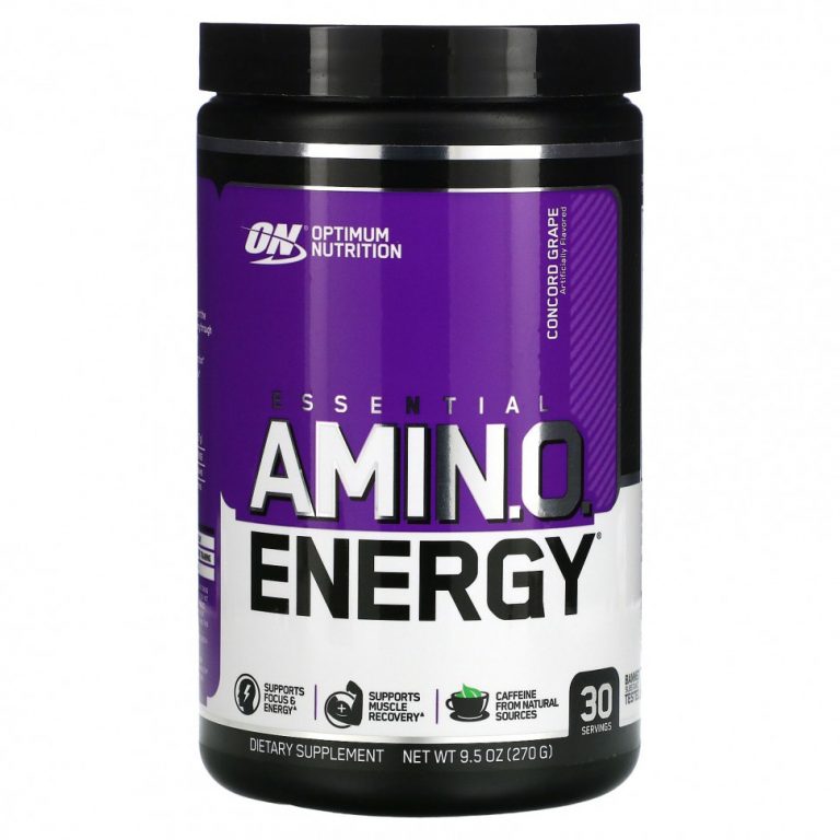 Optimum Nutrition, Essential Amin.O. Energy, виноград «Конкорд», 270 г (9,5 унции)