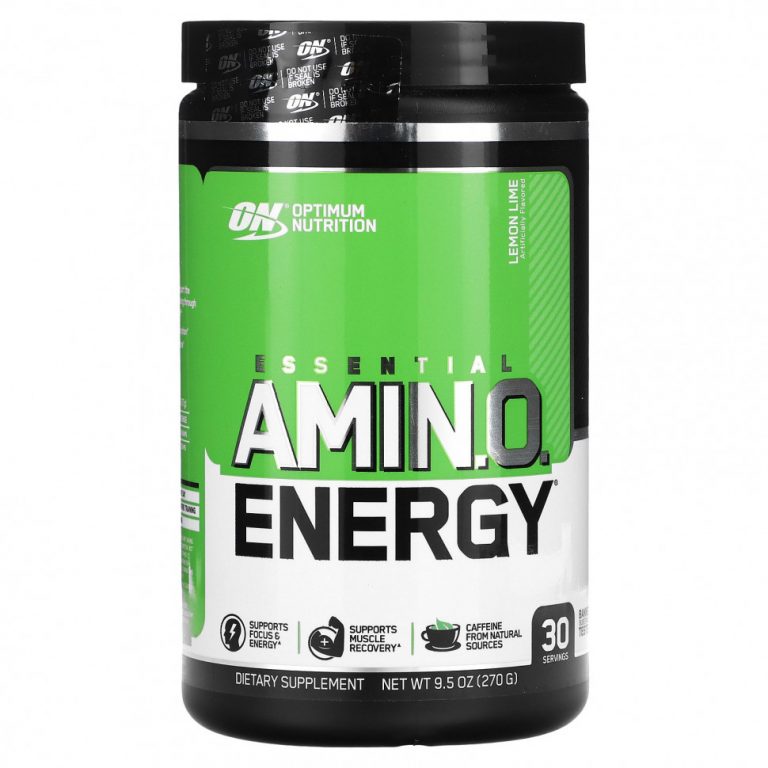 Optimum Nutrition, ESSENTIAL AMIN.O. ENERGY, лимон и лайм, 270 г (9,6 унции)