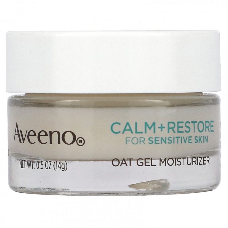 Aveeno, Calm + Restore, Увлажняющий гель из овса, без отдушек, пробный размер, 0,5 унции (14 г)