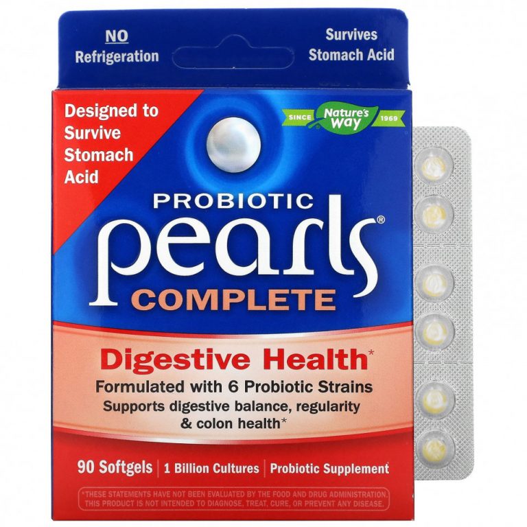 Nature’s Way, Probiotic Pearls Complete, пробиотик, 90 капсул