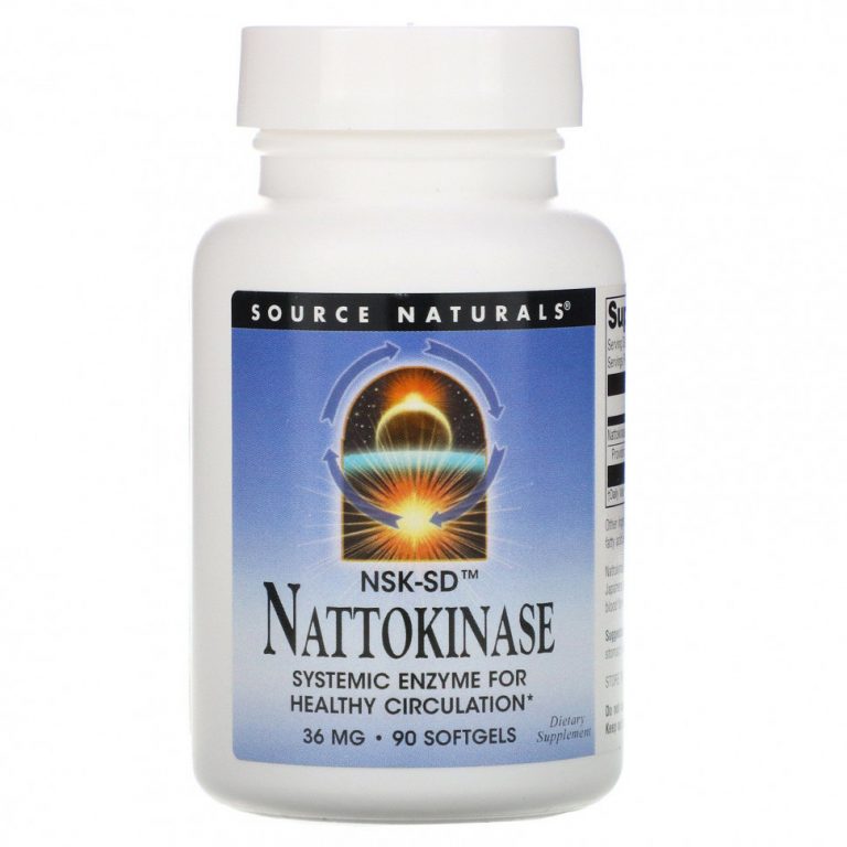 Source Naturals, NSK-SD, наттокиназа, 36 мг, 90 мягких таблеток