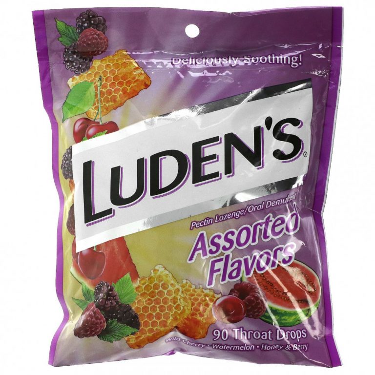 Luden’s, Леденцы с пектином / успокаивающее средство для полости рта, разные вкусы, 90 леденцов для горла