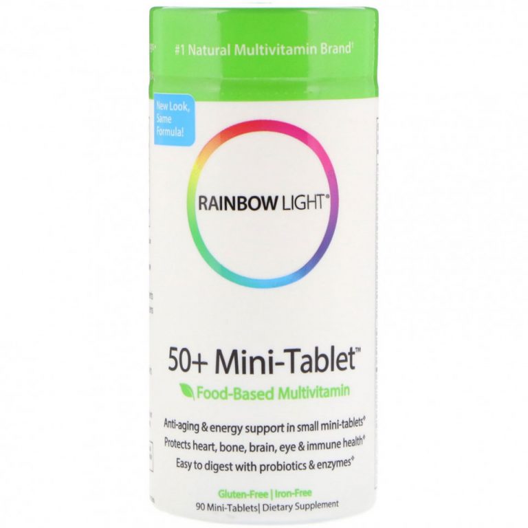 Rainbow Light, 50+ Mini Tablet, мультивитамины на основе пищевых продуктов, 90 мини-таблеток