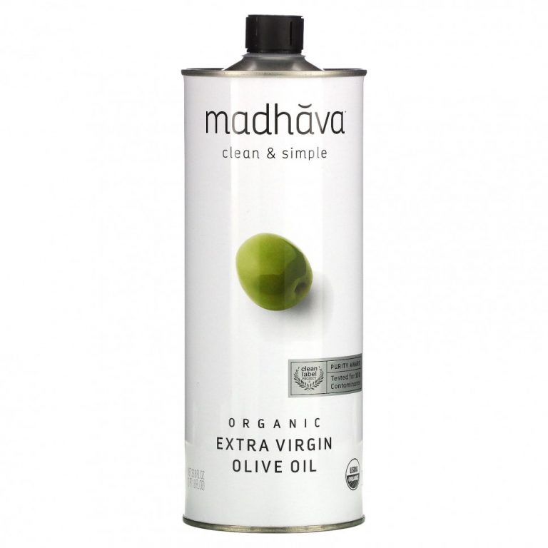 Madhava Natural Sweeteners, Органическое оливковое масло холодного отжима, 33,8 жидк. Унции